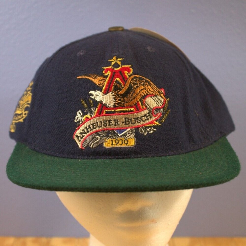 Anheuser-Busch Collectors Edition #5820 of 10000 Hat - USA Made - Blue w/ Green